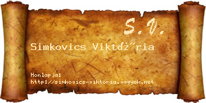 Simkovics Viktória névjegykártya